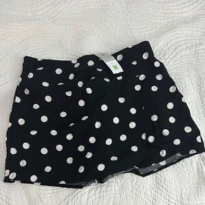 Black and White Polka Dot Skort